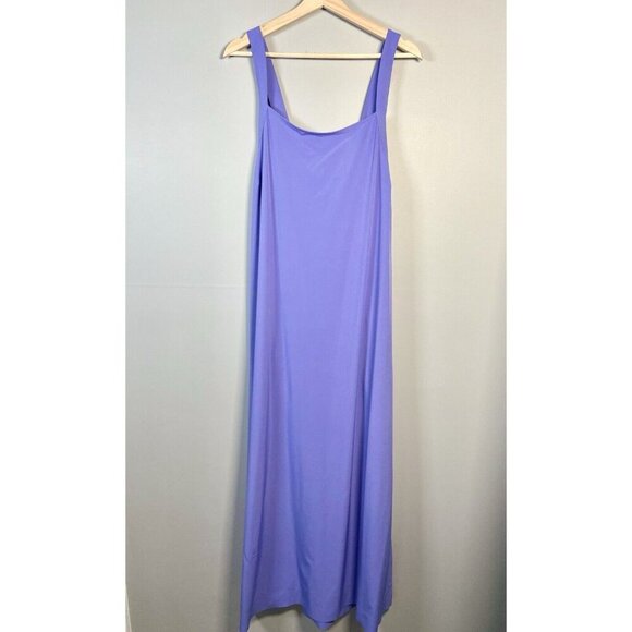 ATHLETA Arrival Dress Size 1X Dark Adonis Blue Lightweight Maxi Long Lagenlook - Picture 5 of 15